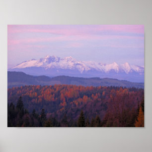 Tatras view from Beskid Sądecki Poster