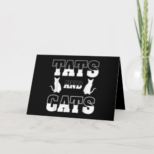 Tats And Cats Animal Lover Gift Tattoo Artist Inki Card