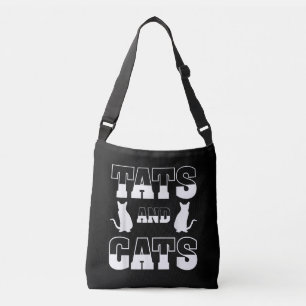 Tats And Cats Animal Lover Gift Tattoo Artist Inki Crossbody Bag