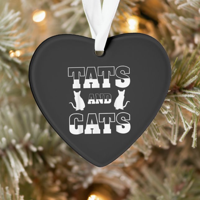 Tats And Cats Animal Lover Gift Tattoo Artist Inki Ornament (Tree)