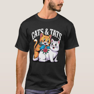 Tats and Cats Old School Tattoo Artist Cat and Tat T-Shirt