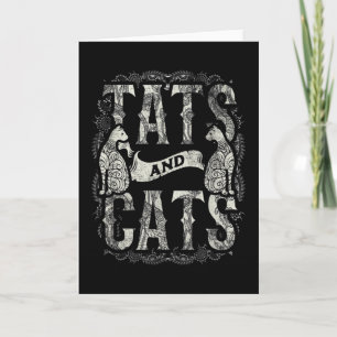 Tats And Cats Tattooist Tattoo Body Art Tattooing Card
