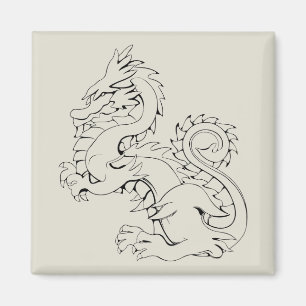 Tatsu Asian Dragon Are Fantasy Mythical Creatures Magnet