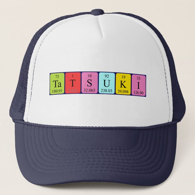Tatsuki periodic table name hat (Front)
