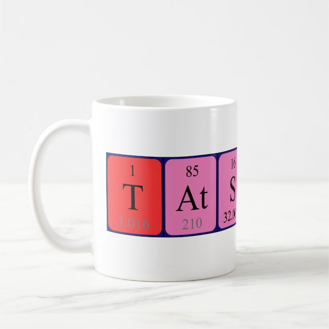 Tatsuki periodic table name mug (Left)