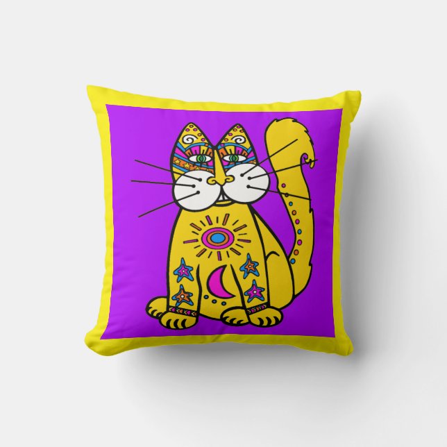 Tatt Cat Cushion (Front)