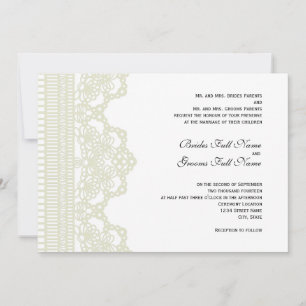 tatted lace wedding invitation