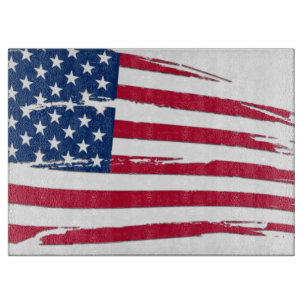 Tattered American Flag Cutting Board