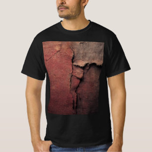 Tattered Canvas Abstract in Rust and Earth T-Shirt