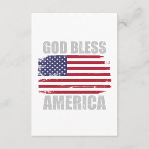 Tattered flag with "God Bless America" Enclosure Card