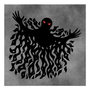 Tattered Shadow Entity Weird Horror Art Poster