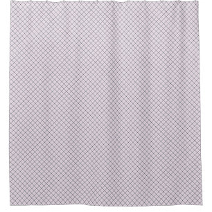 Tattersall Pattern Violet White Dark Blue Plaid Shower Curtain