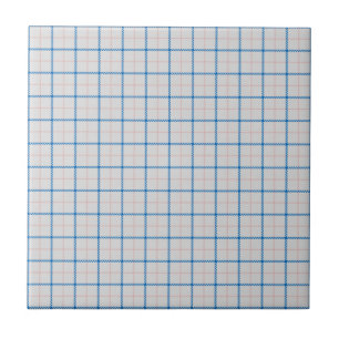 Tattersall Tartan Plaid Pattern Pink Blue Tile