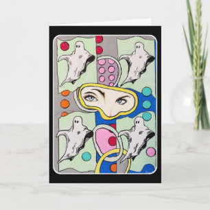 ‘Tattletales in the Spirit Box’ Painting on a Card