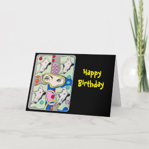 ‘Tattletales in the Spirit Box’ Painting on a Card