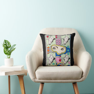 ‘Tattletales in the Spirit Box’ Painting on a  Cushion