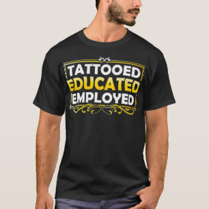 Tattoed Educated Employed Tattoo Artist Machine In T-Shirt
