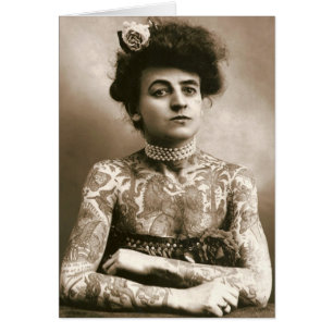 Tattoed With Pearls, Victorian Circus Photo