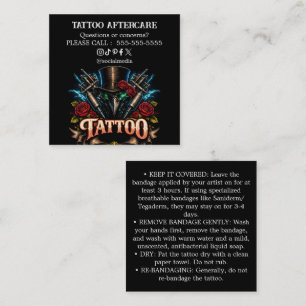 Tattoo Aftercare Instructions Business Card