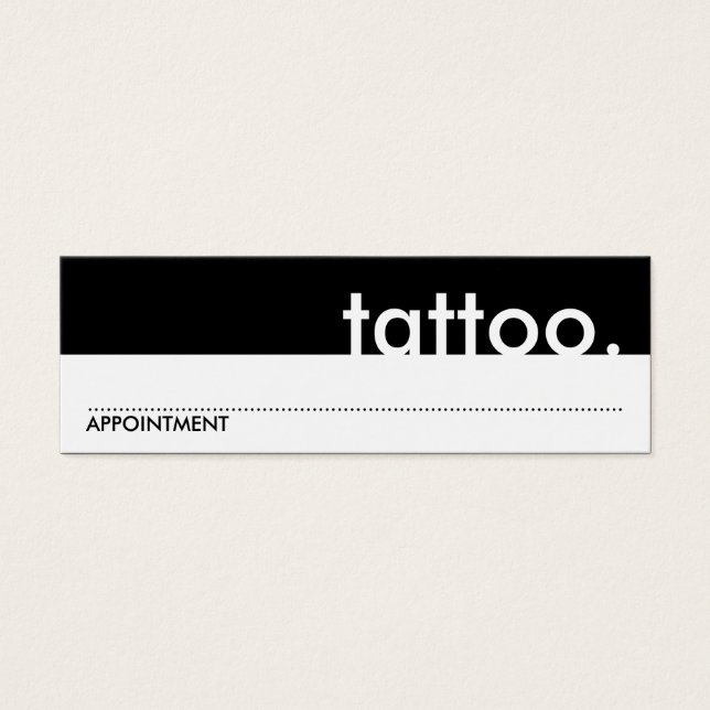 tattoo. (appointment card) (Front)