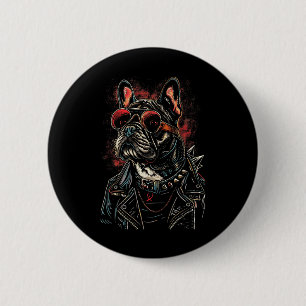 Tattoo Art French Bulldog French Bulldog Cool Dog  6 Cm Round Badge