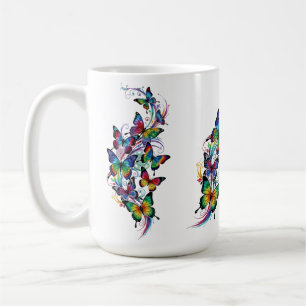 Tattoo Art Style Colorful Butterflies – Coffee Mug