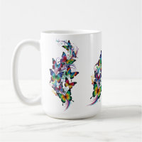 Tattoo Art Style Colourful Butterflies –