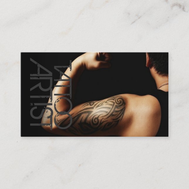 Tattoo Artist, Business Card (Front)