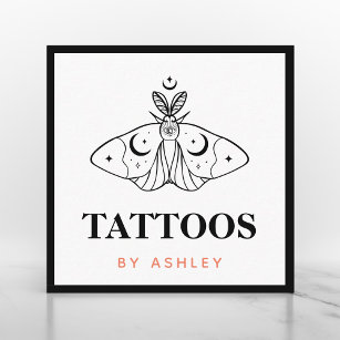 Tattoo Artist Butterfly Aesthetic Third Eye Mystic Square Business Card