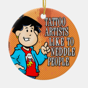 Tattoo Artist Ceramic Tree Decoration