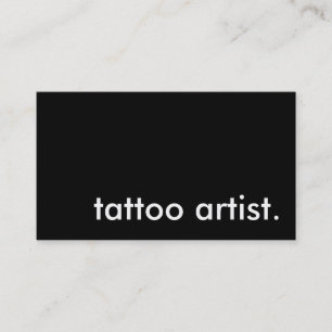 tattoo artist. (colour customisable) business card