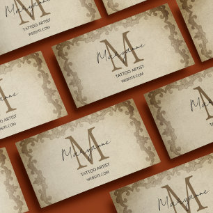 Tattoo Artist Distressed Grunge Business Card