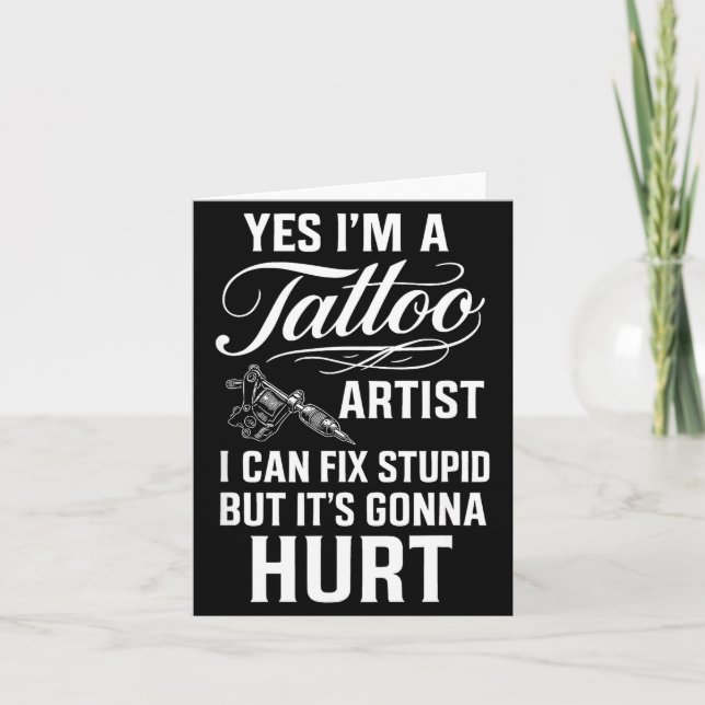 Tattoo Artist Fix Stud Funny Tattoo Shop Gift  Card (Front)