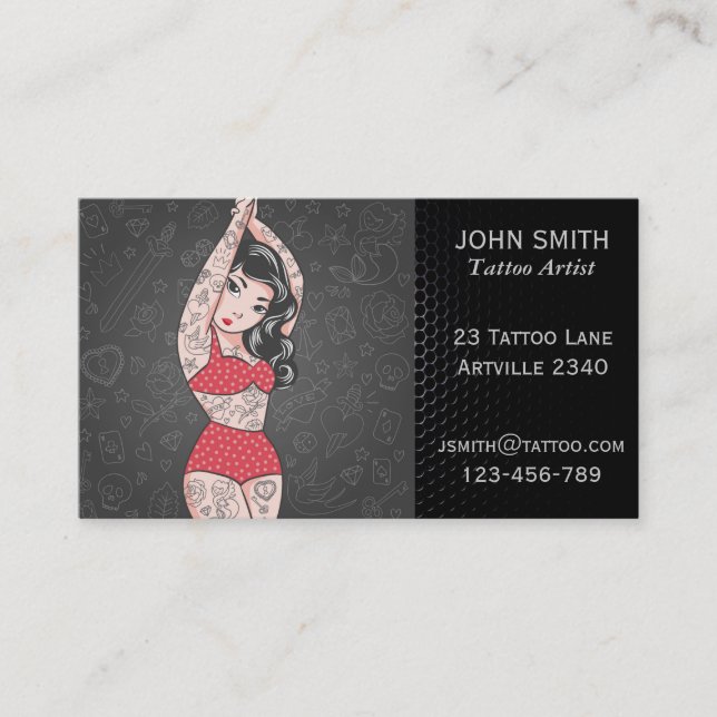 Tattoo Artist Ink Artist Tattoo Parlour Business Card (Front)