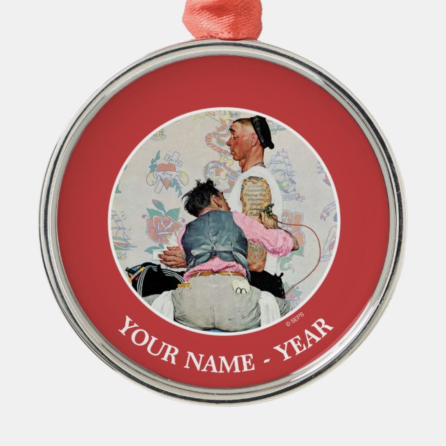 Tattoo Artist Metal Tree Decoration (Front)