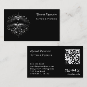 Tattoo artist QR code  Business Card