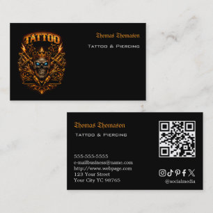 Tattoo artist QR code  Business Card