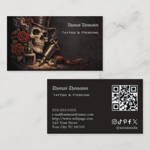 Tattoo artist QR code  Business Card