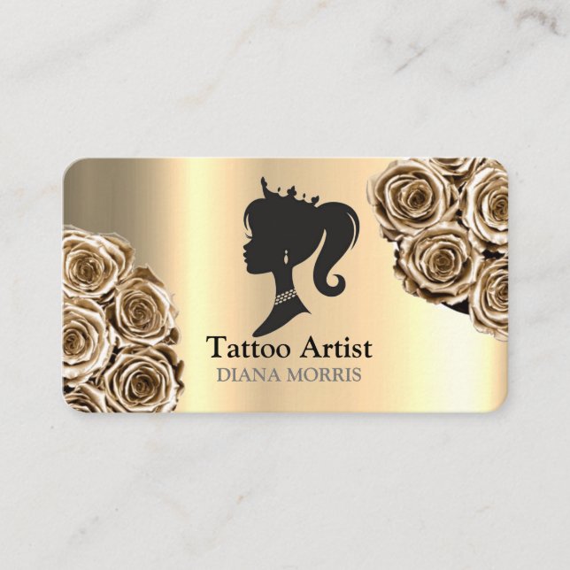 Tattoo Artist Salon Business Card (Front)
