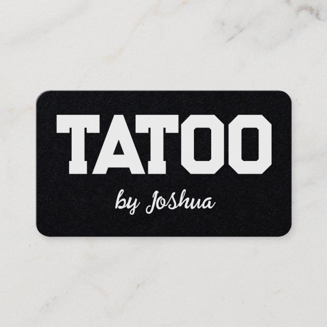 Tattoo Artist Shop Business Card (Front)