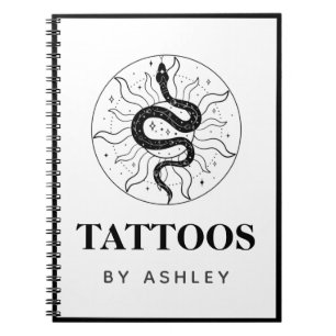 Tattoo Artist Snake Illustration Cosmic Mystical  Notebook