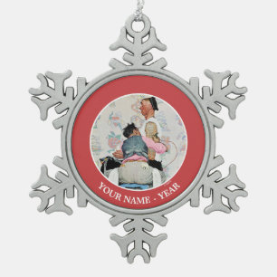 Tattoo Artist Snowflake Pewter Christmas Ornament