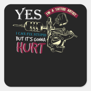 Tattoo Artist Square Sticker
