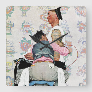 Tattoo Artist Square Wall Clock