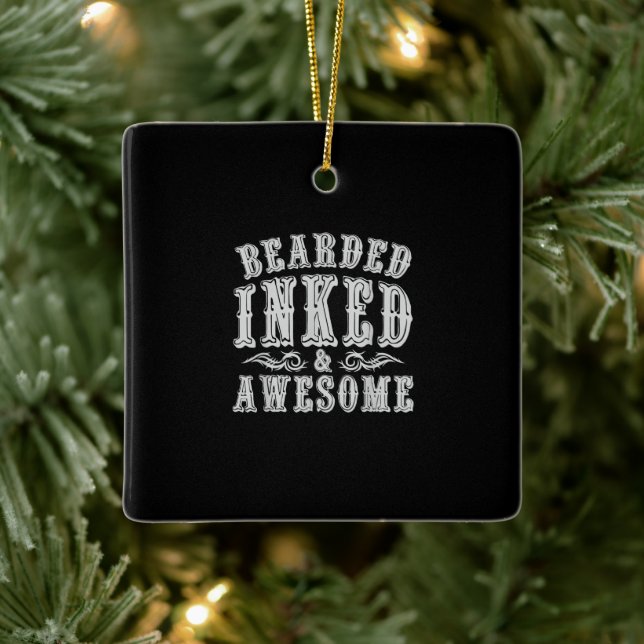 Tattoo Artist Tatted Tattooist Gift Idea Tattoo Ceramic Ornament (Tree)