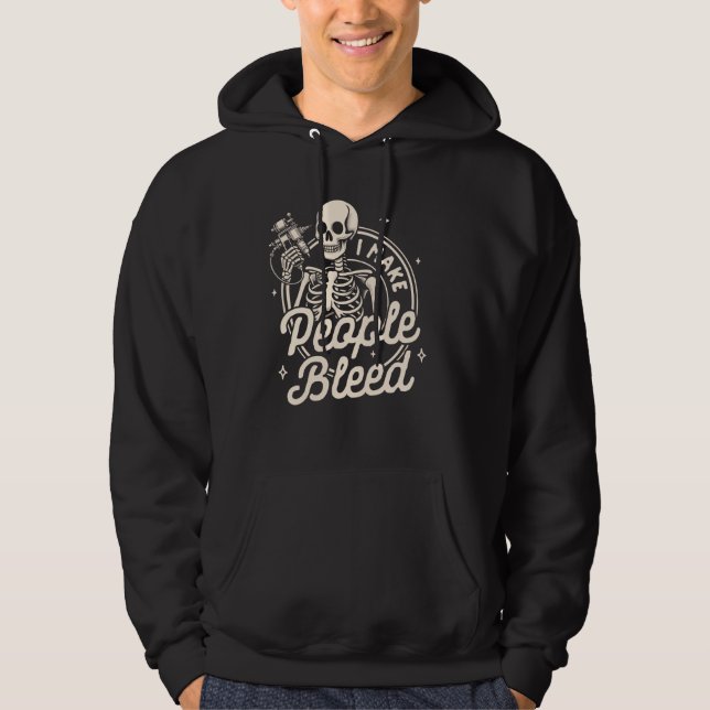 Tattoo Artist Tattoo Lover Inked Mama I Make Peopl Hoodie (Front)