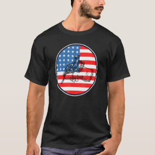 Tattoo Artist Tattooist Tattooer Us Flag 4th Of Ju T-Shirt