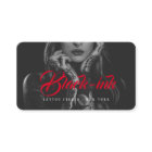 Tattoo artists black photo red script typography