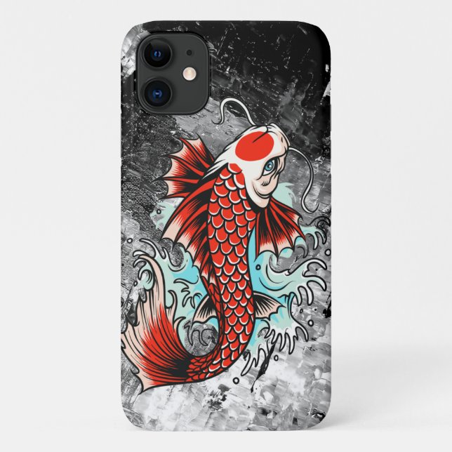 Tattoo Asian Koi Fish Pond Chinese Japanese Water Case-Mate iPhone Case (Back)