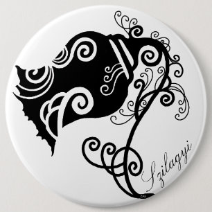 Tattoo Black Flower 6 Cm Round Badge